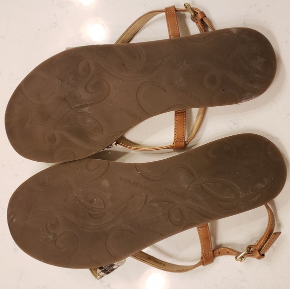 Via Spiga | Snakeskin Genuine Leather Sandals 7 - Picture 7 of 8